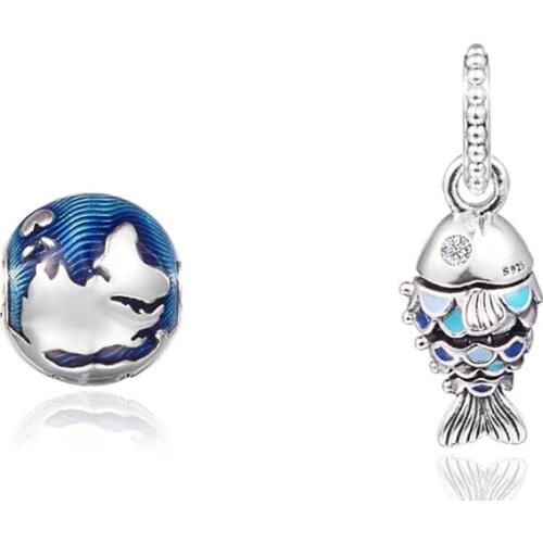 One Set New Valentines Day Autumn Charm S925 Sterling Silver Pendant Anniversary Bracelets Sparkling Beads for Jewelry Making