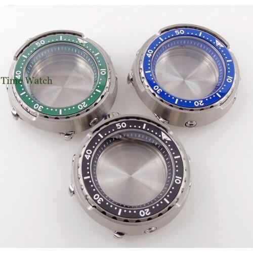 200M Waterproof 46.5mm Sapphire Diving Watch Case For NH35 NH36 Automatic Movement Ceramic Insert Rotating Bezel Stainless Steel