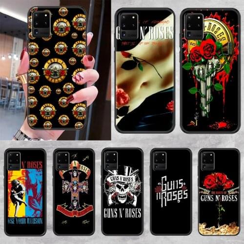 Rock band Guns roses Phone case For Samsung Galaxy Note 4 8 9 10 20 S8 S9 S10 S10E S20 Plus UITRA Ultra black art funda silicone