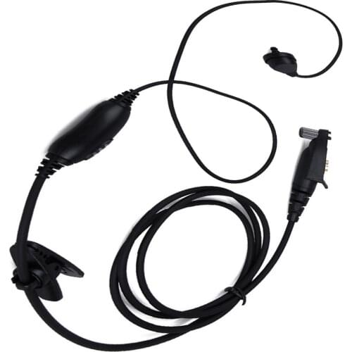 For Motorola GP328plus VOX Black Covert Acoustic Tube Earpiece PTT MIC Headset GP338plus GP344 GP388 walkie talkie two way radio