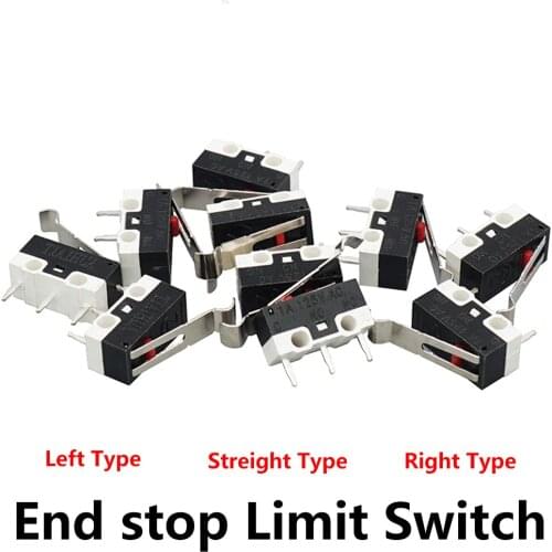 3D Printer Parts 10pcs/lot End stop Micro Limit Switch for I3 Delta Kossel Makerbot Printer RAMPS 1.4 DIY Accessories