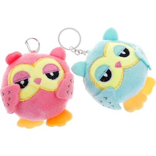 9CM OWL Key Chain Toys Plush Stuffed Animal Owl TOY Small Pendant Dolls Wedding Party Gift Plush Toys