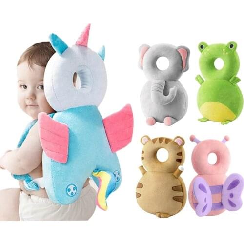Newborn Headrest Security Pillows Backpack Toddler Baby Head Fall Protection Pad Cushion Cartoon Soft Security Pillows Backpack