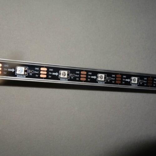 1M long addressable SK6812 DC5V 32LEDs led digital bar light;IP68 rated,U type alu shell;black pcb