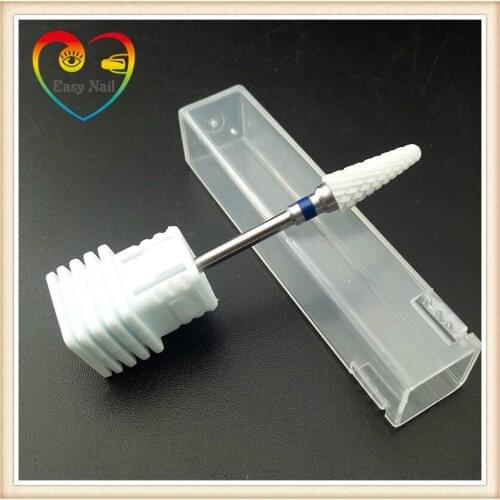EasyNail~ New! 1pcs Pro. 3/32 '' Medium Ceramic Nail Drill Bit Bullet nail file Nail Art Tools Nail Cleaner Bit
