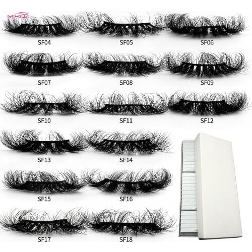 Mikiwi Mink Lashes 25mm Fluffy Messy 3d Mink Lashes Curly Wholesale Mink 3d Lashes Dramatic Eyelashes Mink