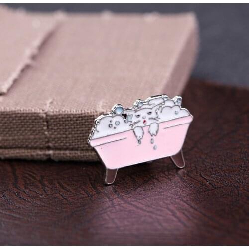 Cute Animal Cat Brooch Clothes Badge Kids Backpack Icon Brooches Pins Women Accessories