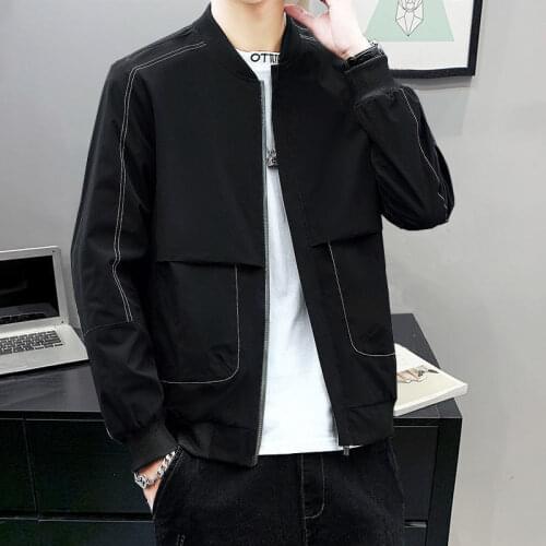 Men Full Sleeve Pacthwork Jacker Spring And Autumn Causal Style Fashion Coat