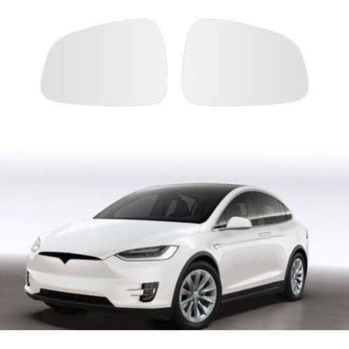 NEW-Front Left Right Anti-Fog Rear View Mirror Lens Glass for Tesla Model X Rearview Mirror