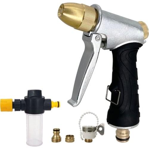 New Metal High Pressure Water Gun Car Washing Machine Cleaning Nozzle Garden Hose Water Gun Sprinkler Car Washing Watering