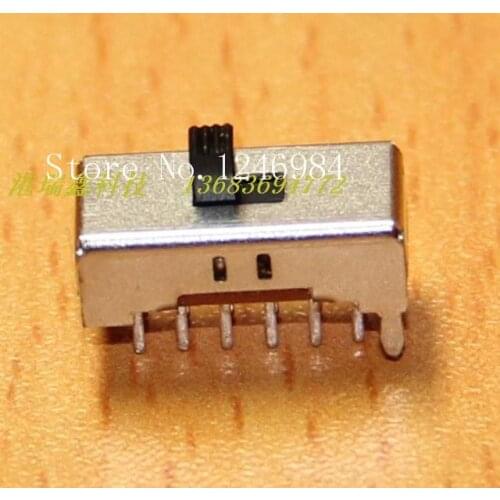 [SA]Small toggle switch slide switch pin DC welding board DC power switch SS-42D02--200pcs/lot