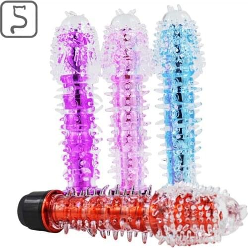 Crystal Barbed Stick Female Vagina Clitoris Stimulator Massage Masturbator Dildo Penis Sex Toys For Women Adults 18 Vibrators