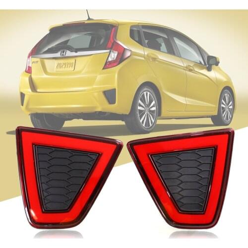 LED Rear Bumper Lamp Tail Light for Honda Fit Jazz 2014 2015 2016 2017 Fog Stop Brake Signal Taillight