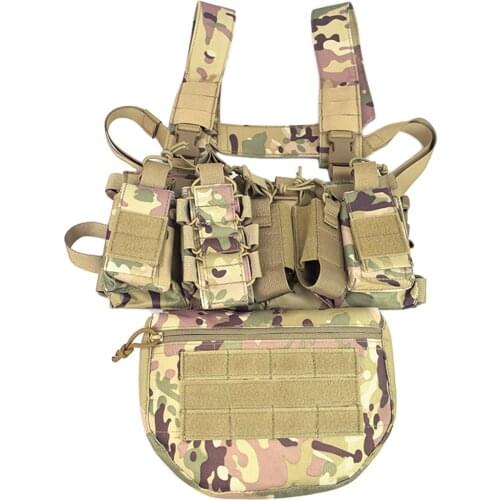 Actionunion Tactical MK3 Chest Rig Vest Molle Airsoft Combat Vest Military with 5.56 Magazine Pouch Hunting Paintball CS Outdoor