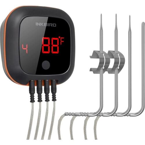 INKBIRD IBT-4XS Two/Four Probes BBQ Cooking Thermometer for Party Oven Smoking Brewing Grilling Roast Support Free App Control