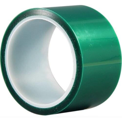 40mm X 33m Heat-resistant PET High Temperature Green Masking Shielding Tape for PCB Solder Plating Insulation Protection