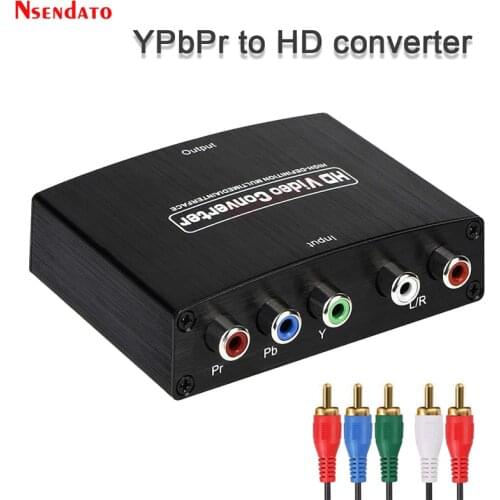 YPbPr To HDMI-compatible 1080P Video Audio Converter Adapter RCA to HD Connector Converters Adapters For PS2 DVD PSP Xbox HDTV