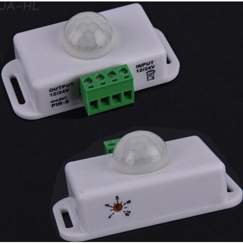 1PC Body Infrared PIR Motion Sensor Switch Human Motion Sensor Detector Switch For LED Light Strip Automatic DC 12V-24V 8A