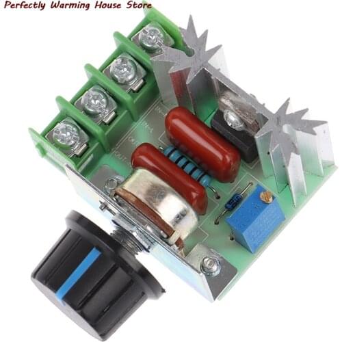 1Pc 50-220V 2000W Speed Controller Dimmers SCR Voltage Regulator Thermostat Tool