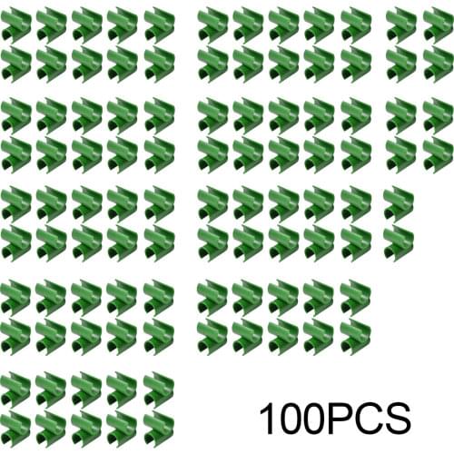 10/50/100PCS Plant Support Fixed Cross Clip 8mm Green Adjustable Garden Trellis Plant Connector Plastic Greenhouse Connector