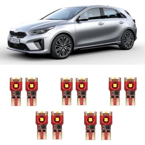 10pc w5w Car LED lighting For Kia rio ceed sportage cerato sorento soul Carens Magentis Opirus Optima interior light kit