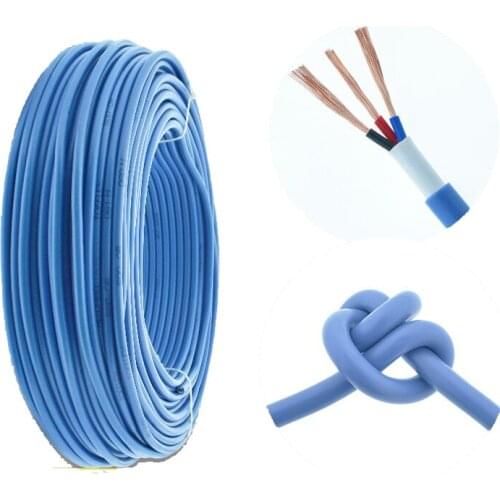 5 Meters RVV Copper 2 Core 3 Core Waterproof Soft Cable Line Meter Wire 1 / 1.5 /2.5mm Sheathed Power Cord