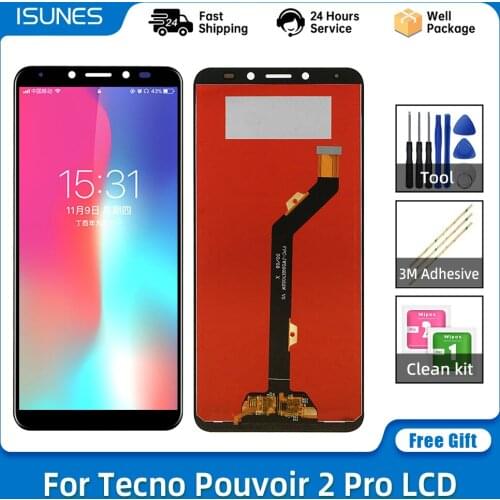 6.0" Original For Tecno Pouvoir 2 Pro LA7 LCD Display Touch Screen Digitizer Assembly Pouvoir 2 LCD Repair Replacement Parts