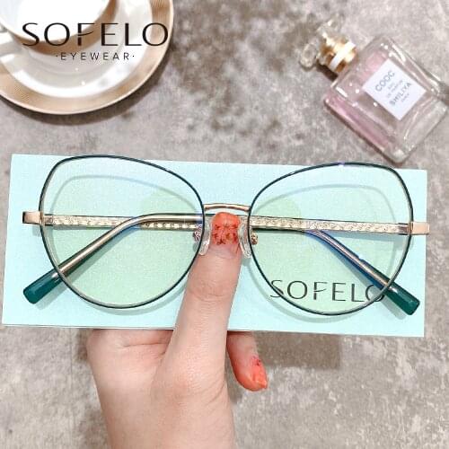 Big Cat Eye Optical Prescription Glasses Women Multifocal Progressive Eyeglasses Ladies Custom Bifocal Myopia Hyperopia Eyewear