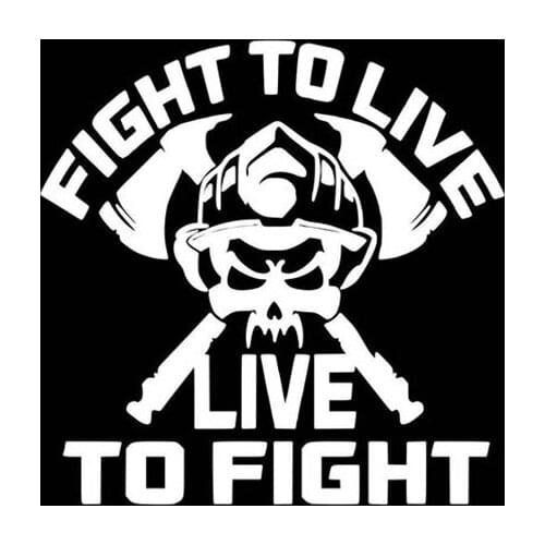 Black/Sliver Firefighter Car Sticker First Responder Decal Car Window Decor Cute Sticker Waterproof Removable S1173