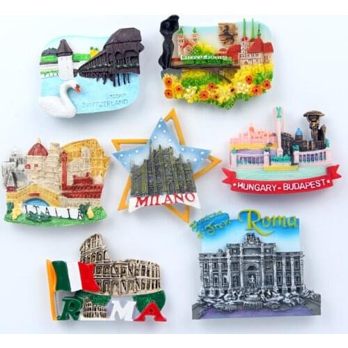 World tourist attractions, fridge magnet stickers, magnet buttons, whiteboard decorations