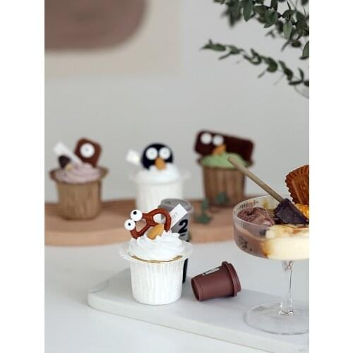Simulation Cupcakes Little Monsters Cups Pastries Wedding Desserts Photo Props Creative Decorations Window decora Home Ornaments