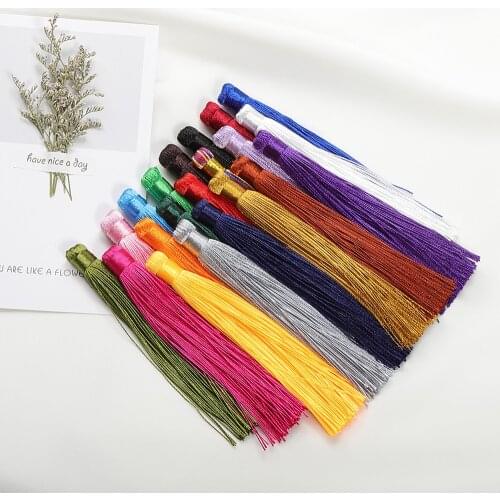 10pcs/lot 12cm Mixed Cotton Silk Tassels Earrings Charm Pendant Satin Tassels for DIY Jewelry Making Findings Materials