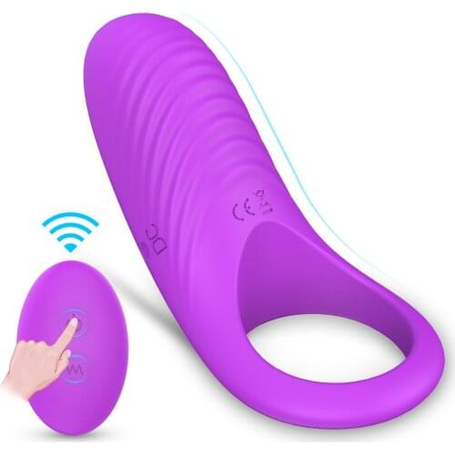 Cock Ring Vibrator 9 Speeds Delay Ejaculation Ring Remote Control Clitoris Stimulator Sex Toys for Men Masturbator Adult Product