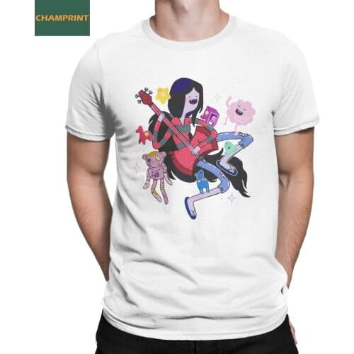 Marceline The Vamipe Queen Adventure Time T Shirts Mens 100% Cotton T-Shirts Crew Neck Tees Short Sleeve Clothes Big Size