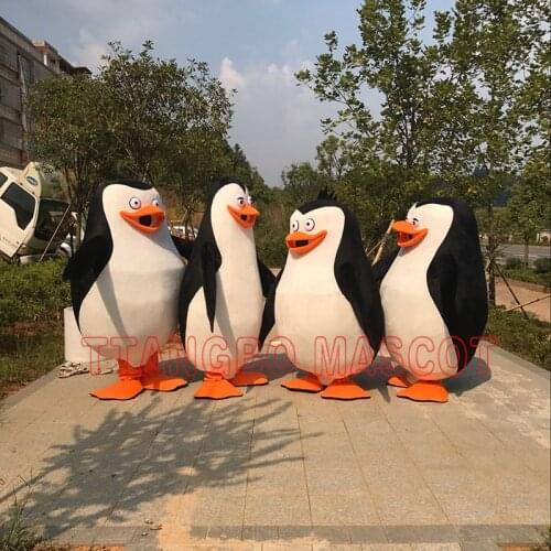 The Penguins of Madagascar Penguin Mascot Costume cosplay Fancy Dress adult size