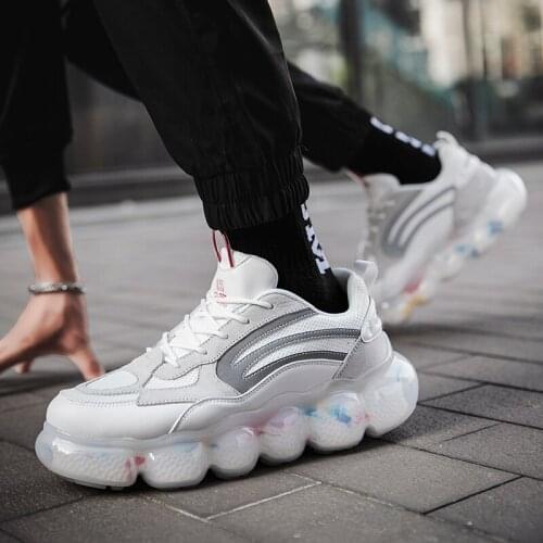 Mens fashion korean Men summer black for white breathabl chunky breathable lightweight skate man air casual mens hombre sports