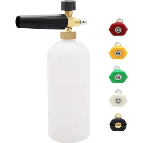 Foam Cannon Upgrade Foam Nozzle Pressure Washer Jet Wash Snow Foam Lance With 1/4 Inch Quick Connector Foam Blaster 5 Pressure W