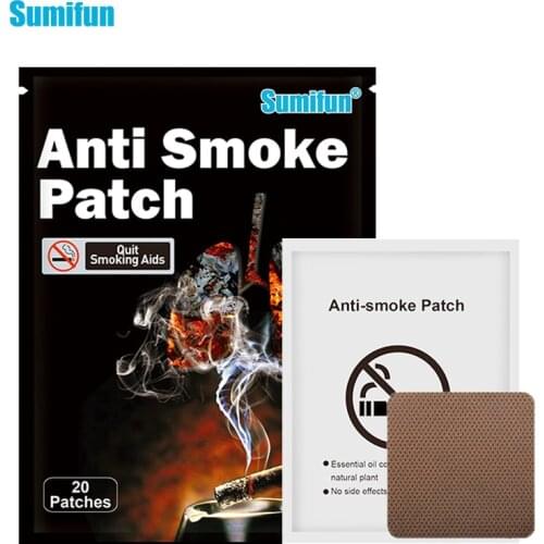 20pcs/bag Sumifun Anti Smoke Patch Stop Quit Smoking Cessation Pad 100% Natural Ingredient Chinese Herbal Medical Plaster K05501