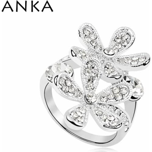 2020 Direct Selling Crystal Flower Cocktail Ring Trendy Women Party Rings For Women Top Quality Mothers Day gift #96457