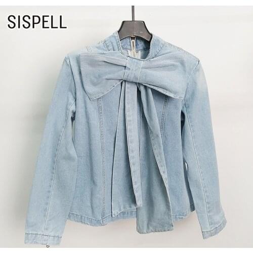 Женские джинсовые рубашки SISPELL China At AliExpress