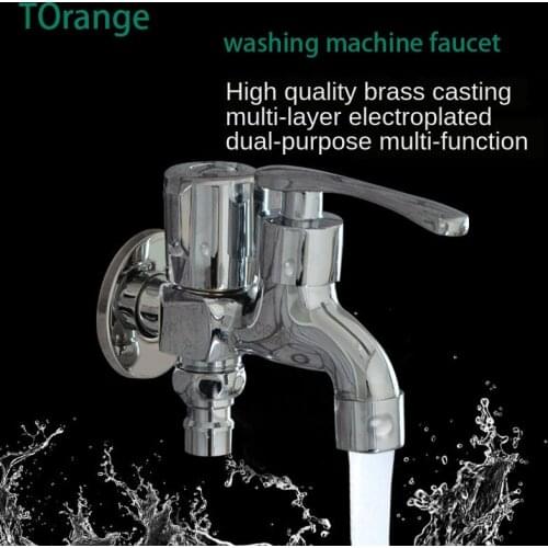 Water-tap Dual-use washing machine faucet mop pool one in and two out multifunctional single cold water nozzle