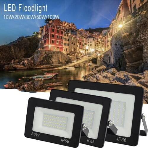 LED Floodlight 150W 100W 50W 30W 20W Ultra Thin Led Flood Light Spotlight Outdoor AC220V IP 65 Outdoor Wall Lamp Flood Light Led