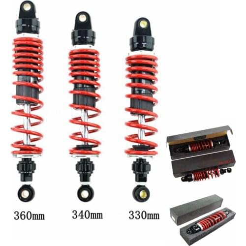 Universal 330mm/340mm/360mm Motorcycle Rear Shock Absorbers Fit Scooter Dirt bikes ATV&Quad For Honda Yamaha Suzuki Kawasaki BWS