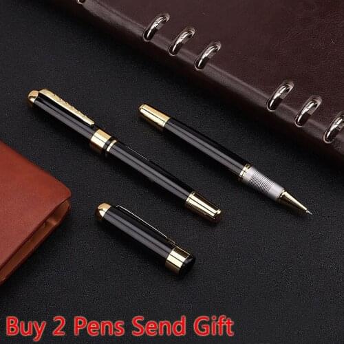 High Quality Business Men Luxury Metal Roller Ballpoint Pen Office Executive Fast Writing Gift Pen Buy 2 Pens Send Gift