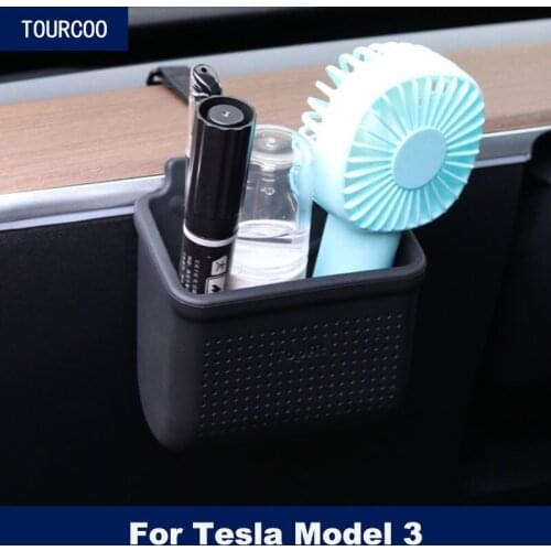 Car Interior Air Outlet Storage Box for Tesla Model 3 Phone Glasses Storage Pocket Car Refitting Accessories
