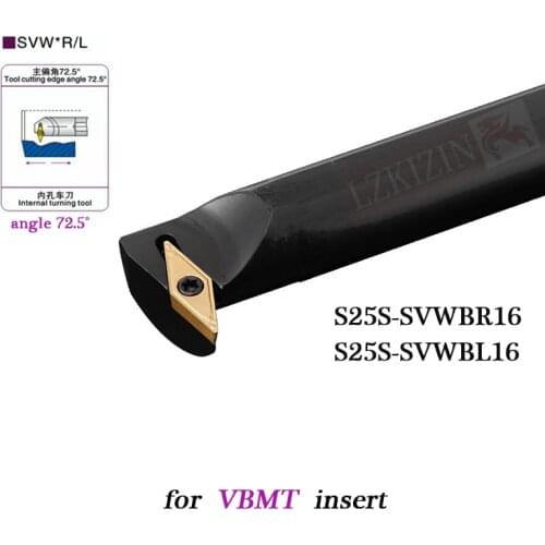 1PC S25S SVWBR16 SVWBL16 Internal Turning Tool Holder SVWBR CNC Lathe Boring Bar VBMT HQ VP15TF US735 UE6020 Carbide Insert