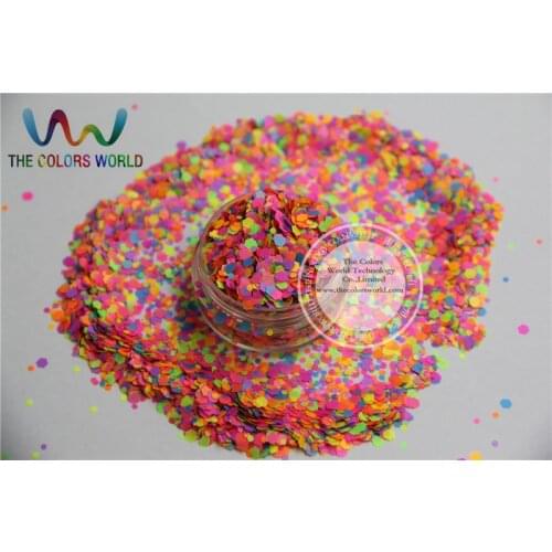 AN2515-8 Matte Neon Solvent Resistant Glitter Mix Nail Polish Glitter Mix for Nail Polish and Other DIY decoration 1Pack =50g