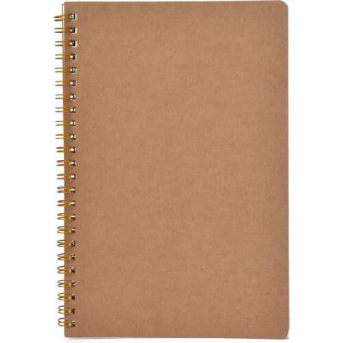 A5 Medium Dotted Grid Spiral Notebook Journal Cardboard Cover 100 Pages Durable Notepad for Diary Planning Activities Signing