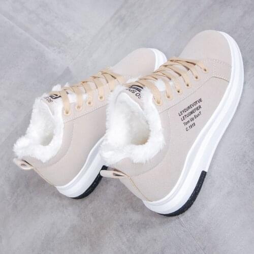 Cotton Shoes Female New children Boots Winter Plus Velvet Cotton Shoes Thick-Soled Warm Snow Girls 's Boots Fashion Cotton Boots