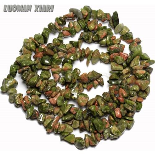 Wholesale Lots Chips Irregular Shape 5-8 mm Unakite Natural Stone Beads For Jewelry Making DIY Bracelet Necklace Strand 34